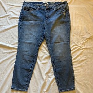Vintage America Boho Skinny Ankle lightly distressed denim